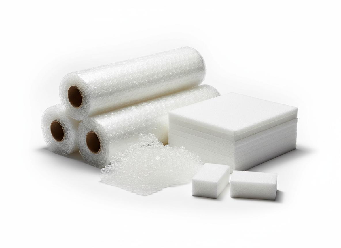 Bubble wrap rolls and foam sheets